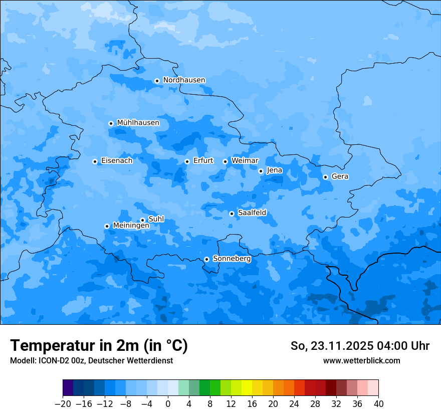 Modellkarten Temperatur