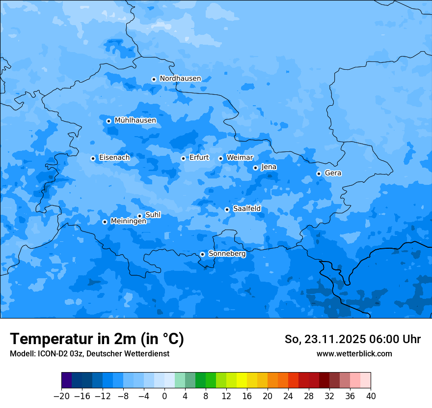 Modellkarten Temperatur