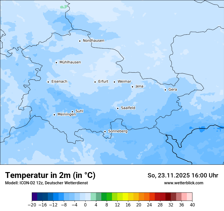 Modellkarten Temperatur