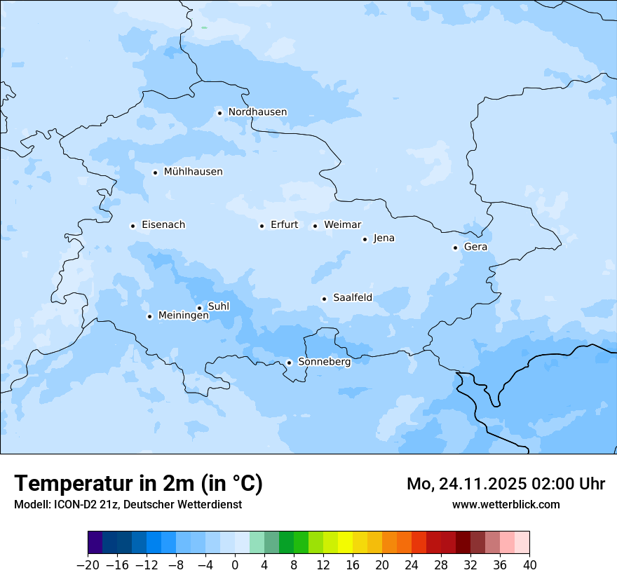 Modellkarten Temperatur