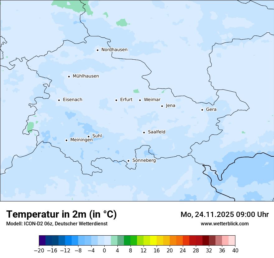 Modellkarten Temperatur