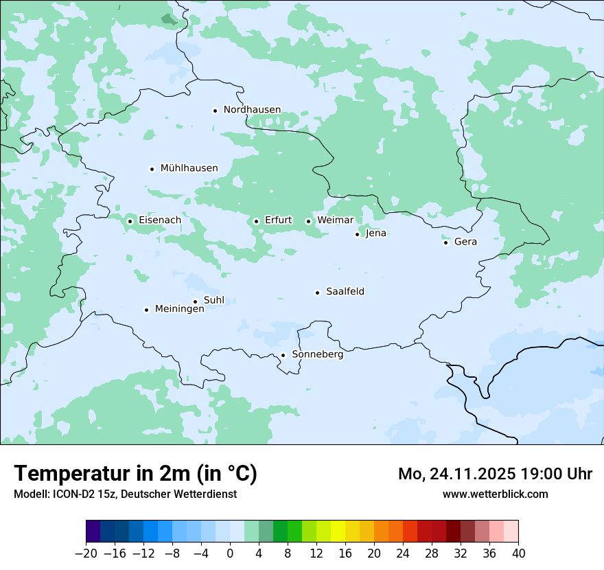 Modellkarten Temperatur