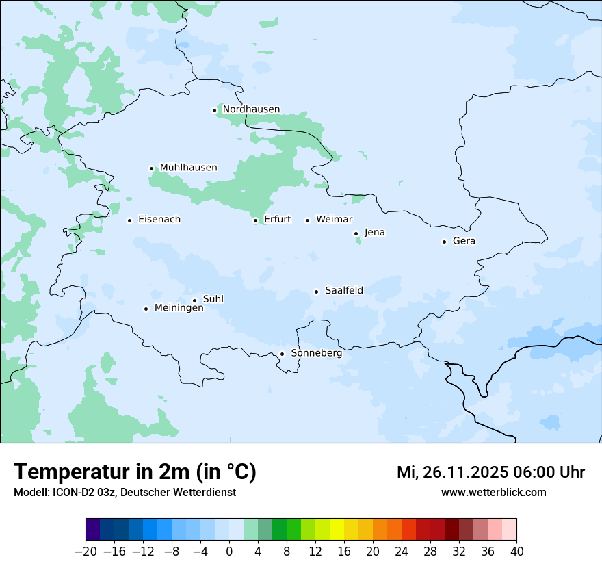 Modellkarten Temperatur