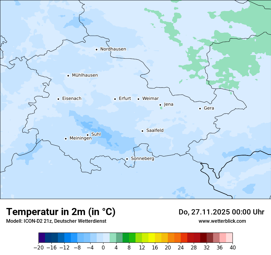 Modellkarten Temperatur