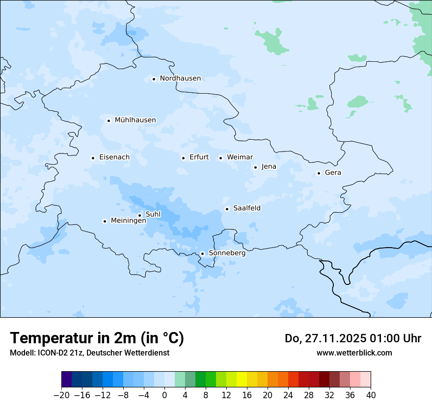 Modellkarten Temperatur
