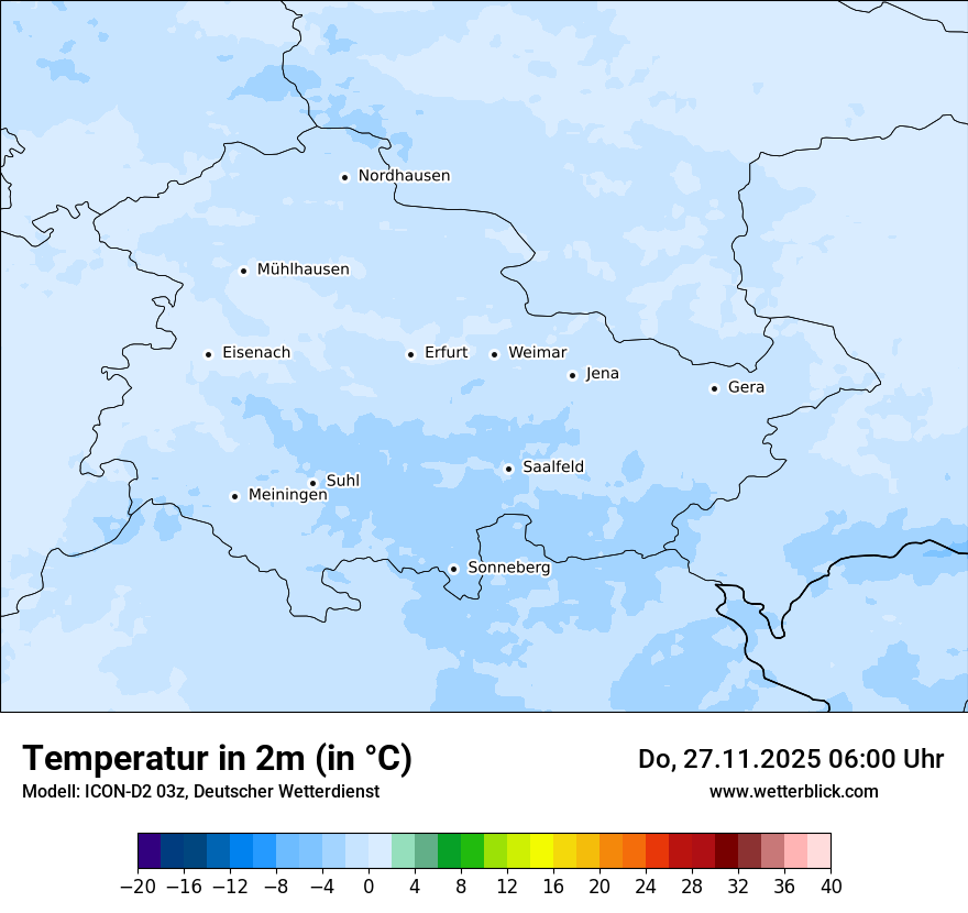 Modellkarten Temperatur