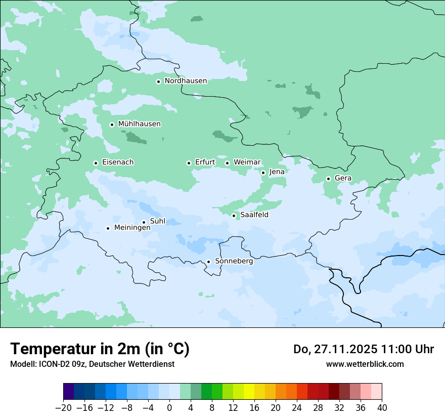Modellkarten Temperatur