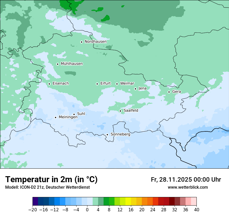 Modellkarten Temperatur
