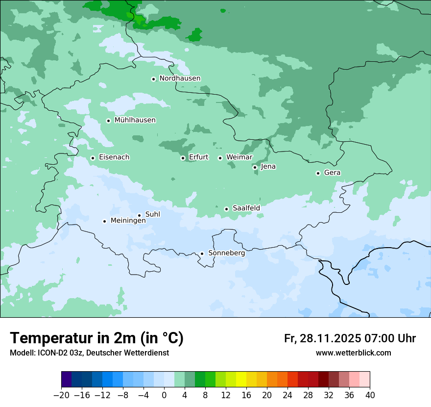 Modellkarten Temperatur