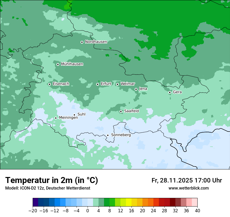 Modellkarten Temperatur