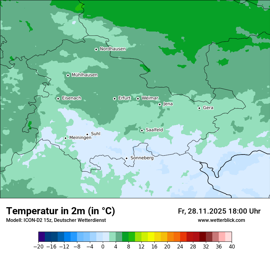 Modellkarten Temperatur
