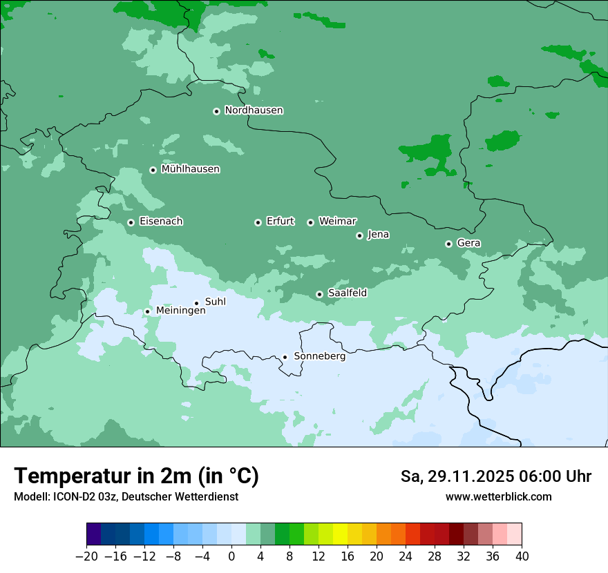 Modellkarten Temperatur
