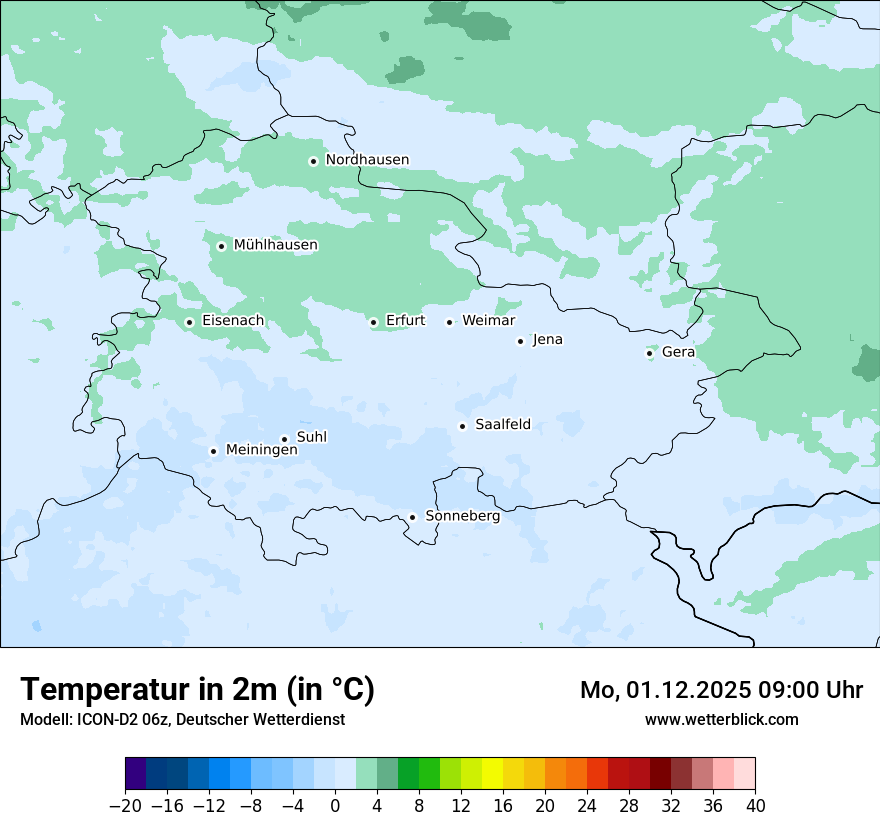 Modellkarten Temperatur