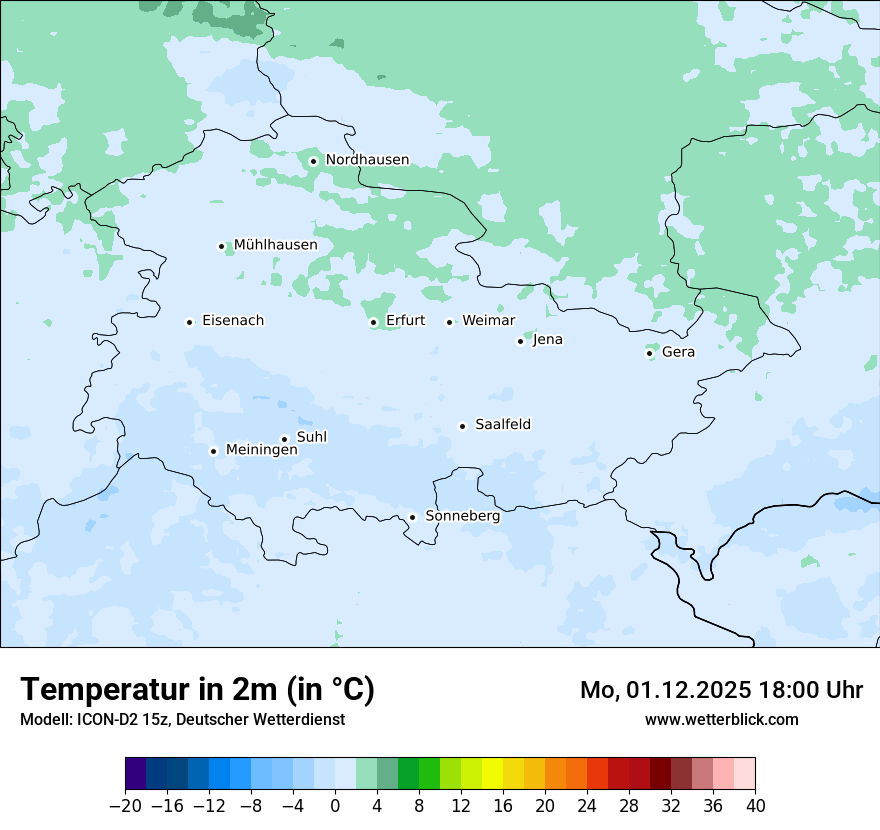 Modellkarten Temperatur