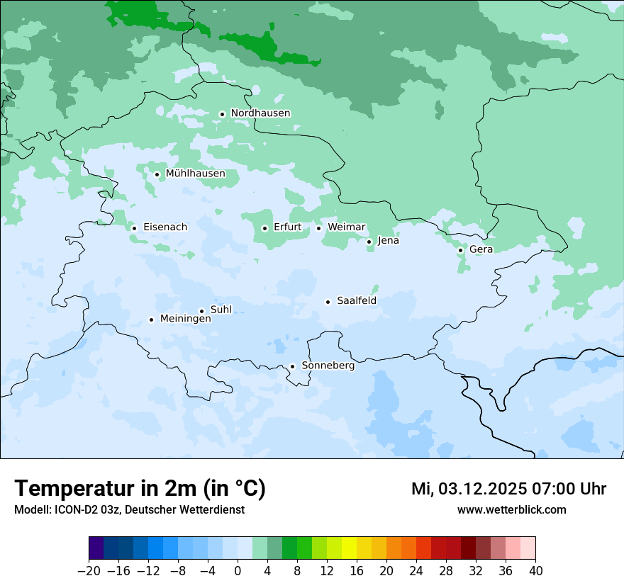 Modellkarten Temperatur