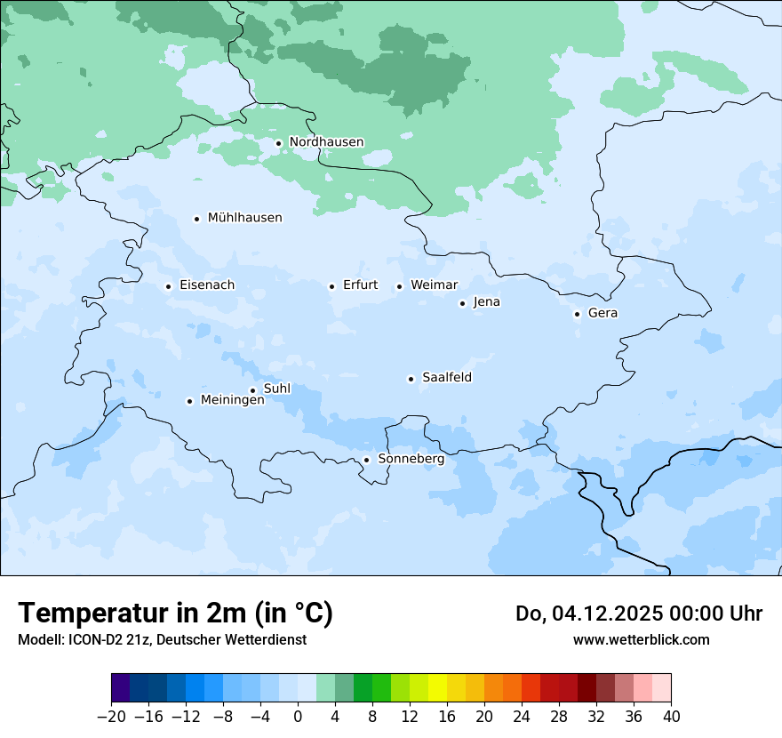 Modellkarten Temperatur