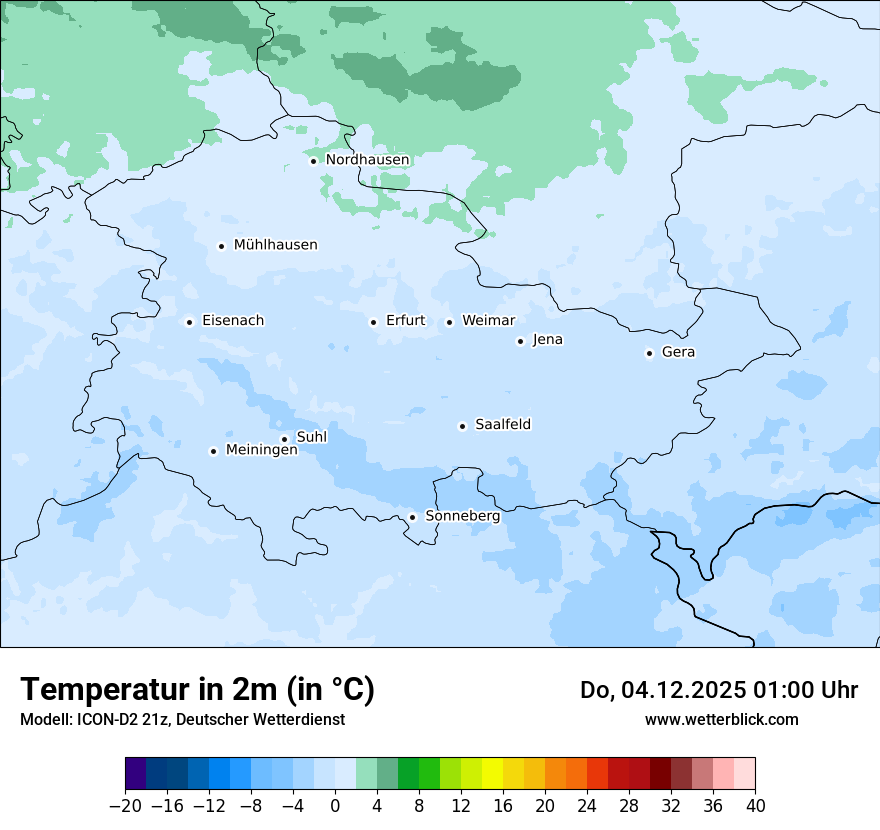 Modellkarten Temperatur
