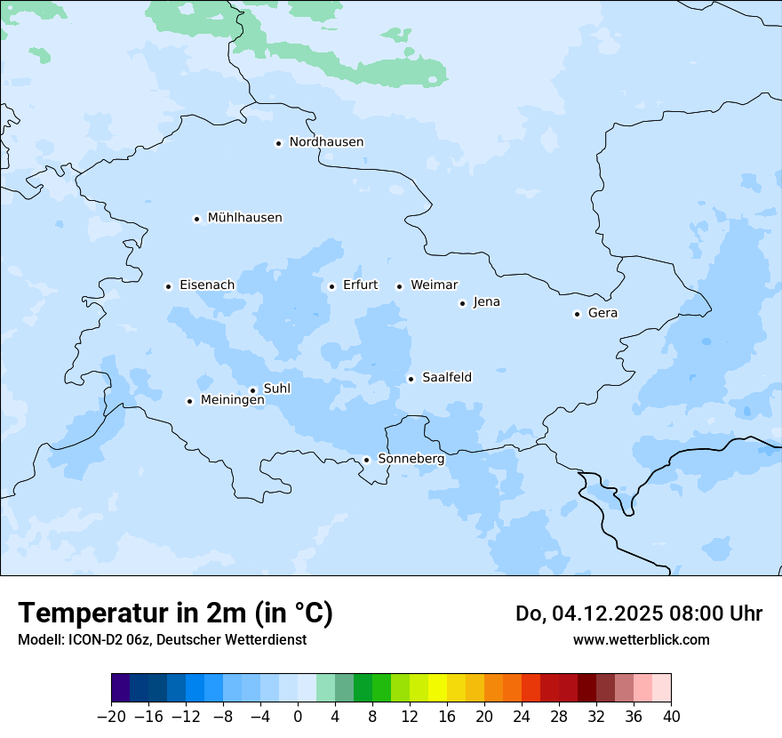Modellkarten Temperatur