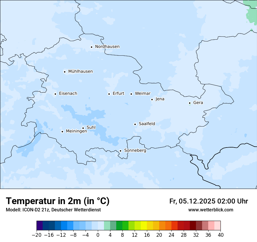 Modellkarten Temperatur