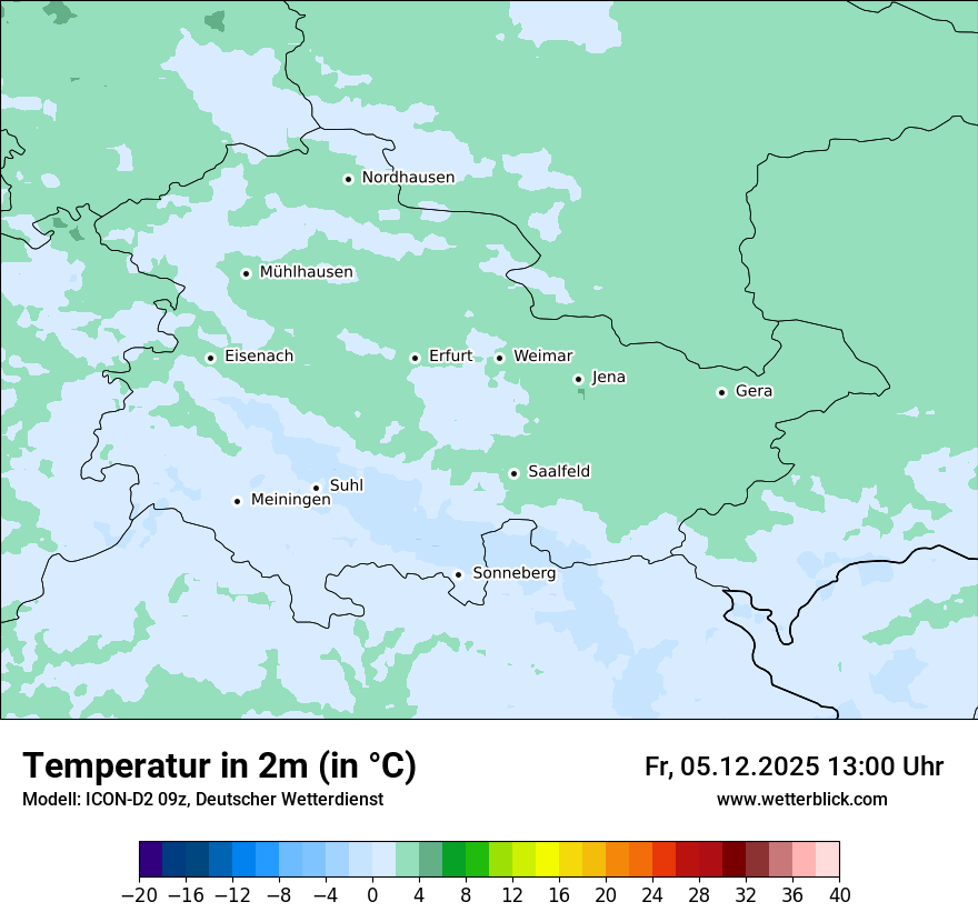 Modellkarten Temperatur
