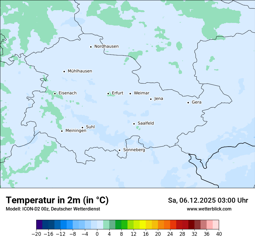 Modellkarten Temperatur