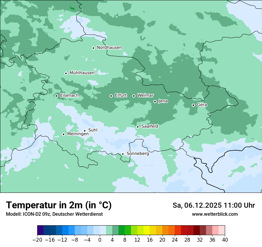 Modellkarten Temperatur