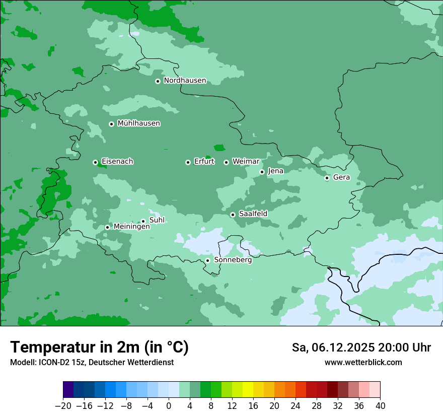 Modellkarten Temperatur