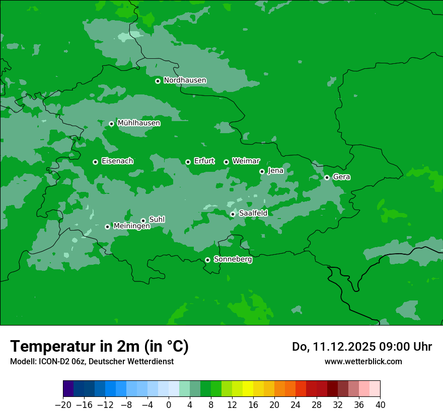 Modellkarten Temperatur