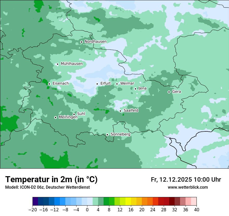 Modellkarten Temperatur