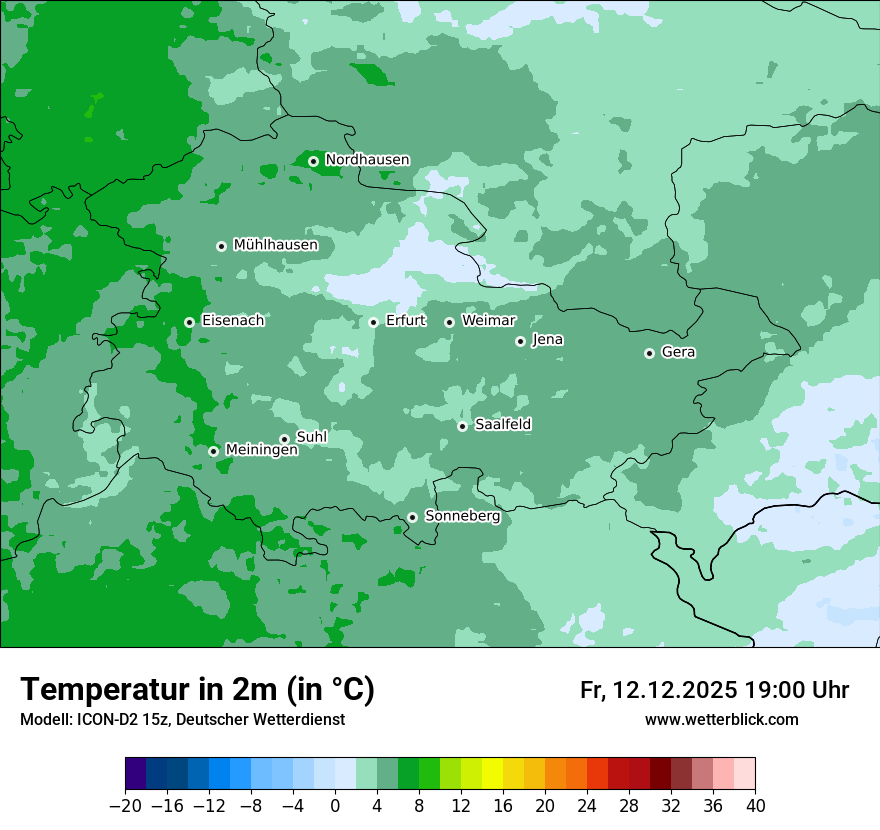 Modellkarten Temperatur