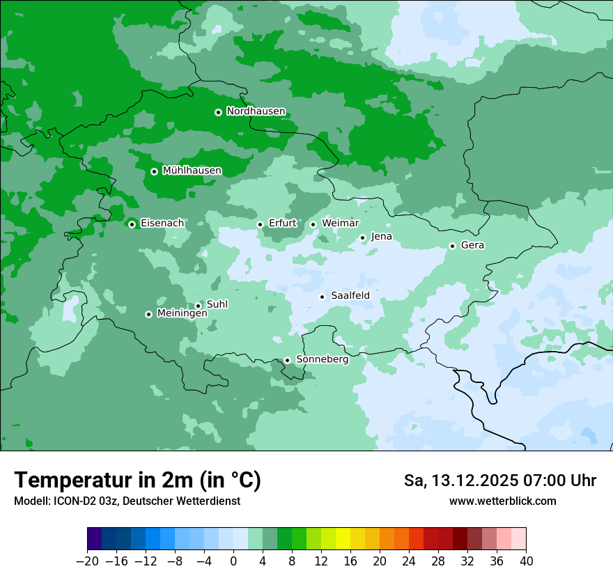Modellkarten Temperatur