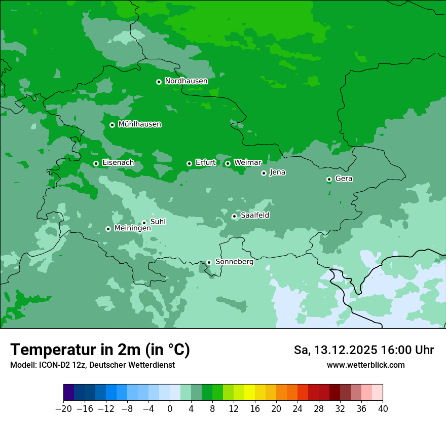 Modellkarten Temperatur