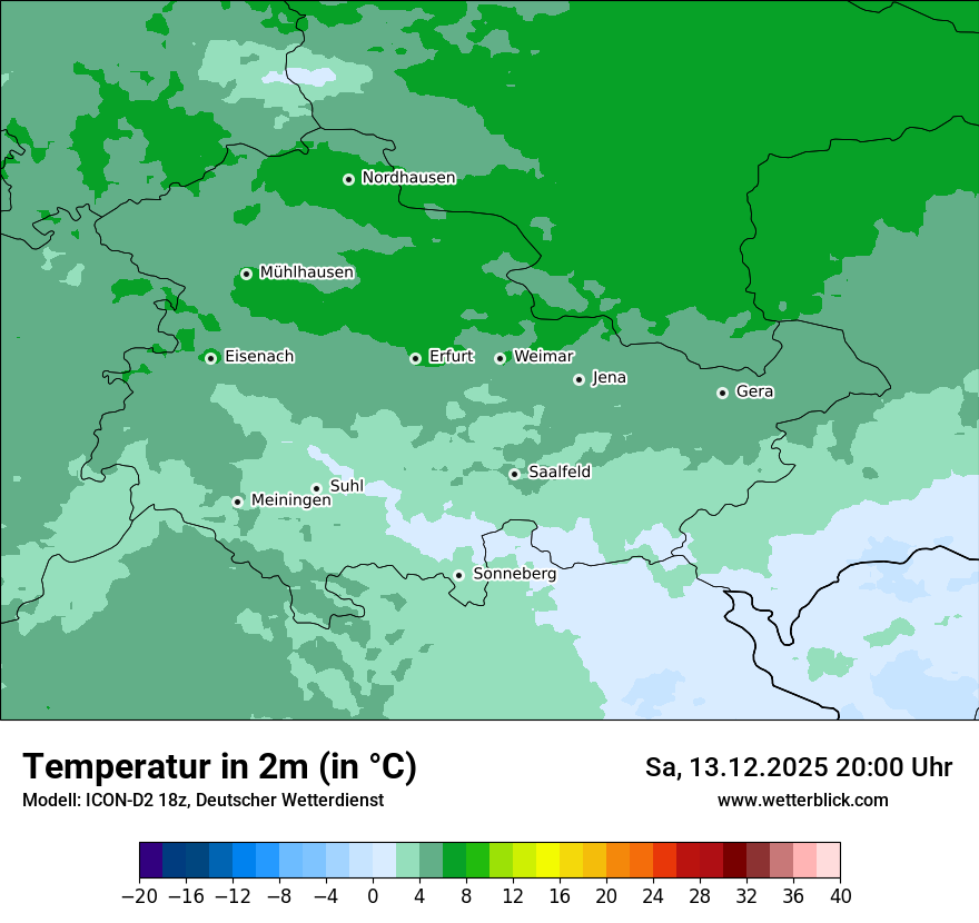Modellkarten Temperatur