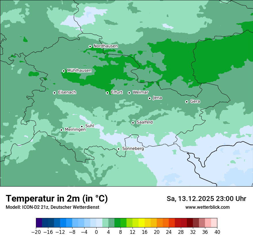 Modellkarten Temperatur