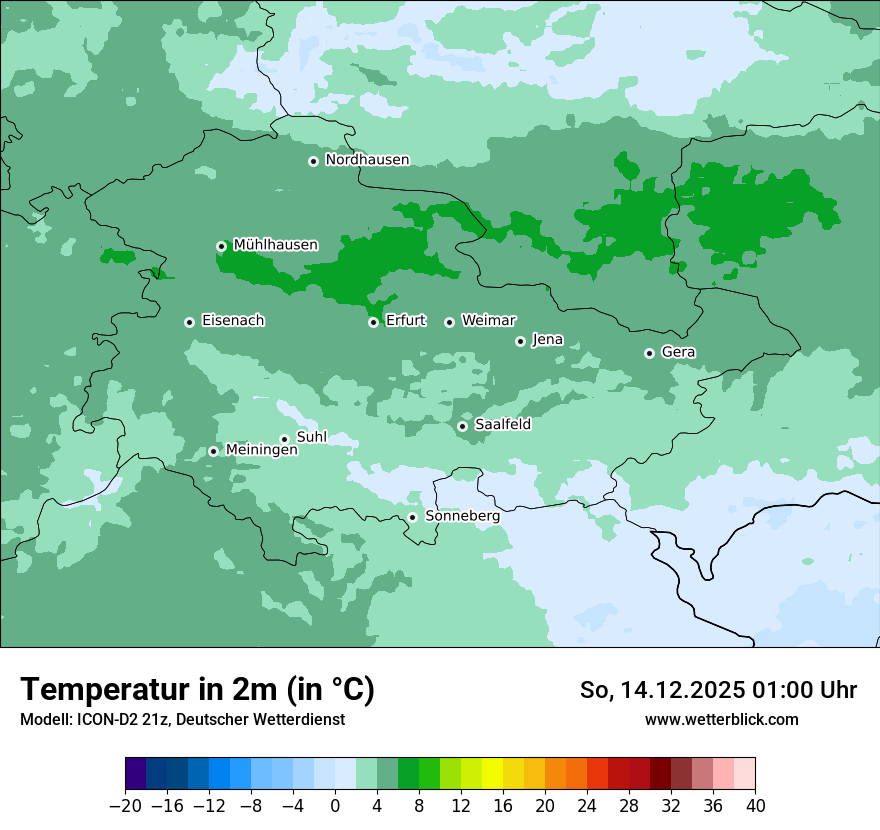Modellkarten Temperatur