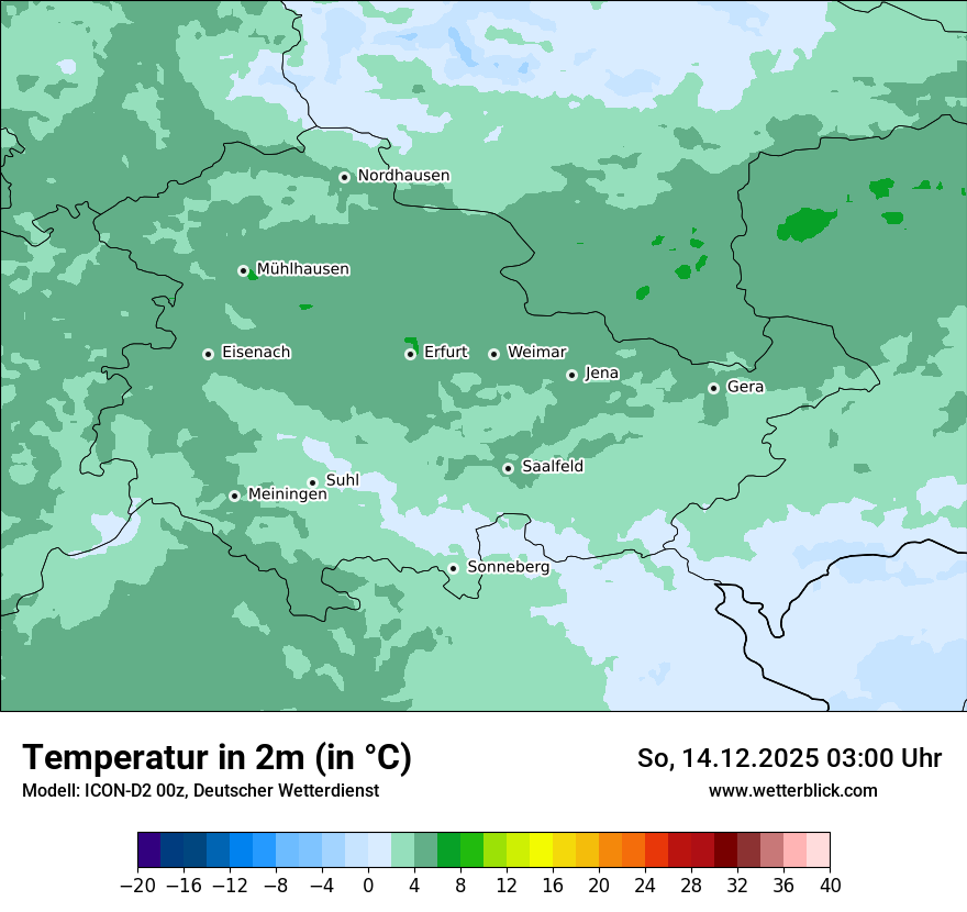 Modellkarten Temperatur
