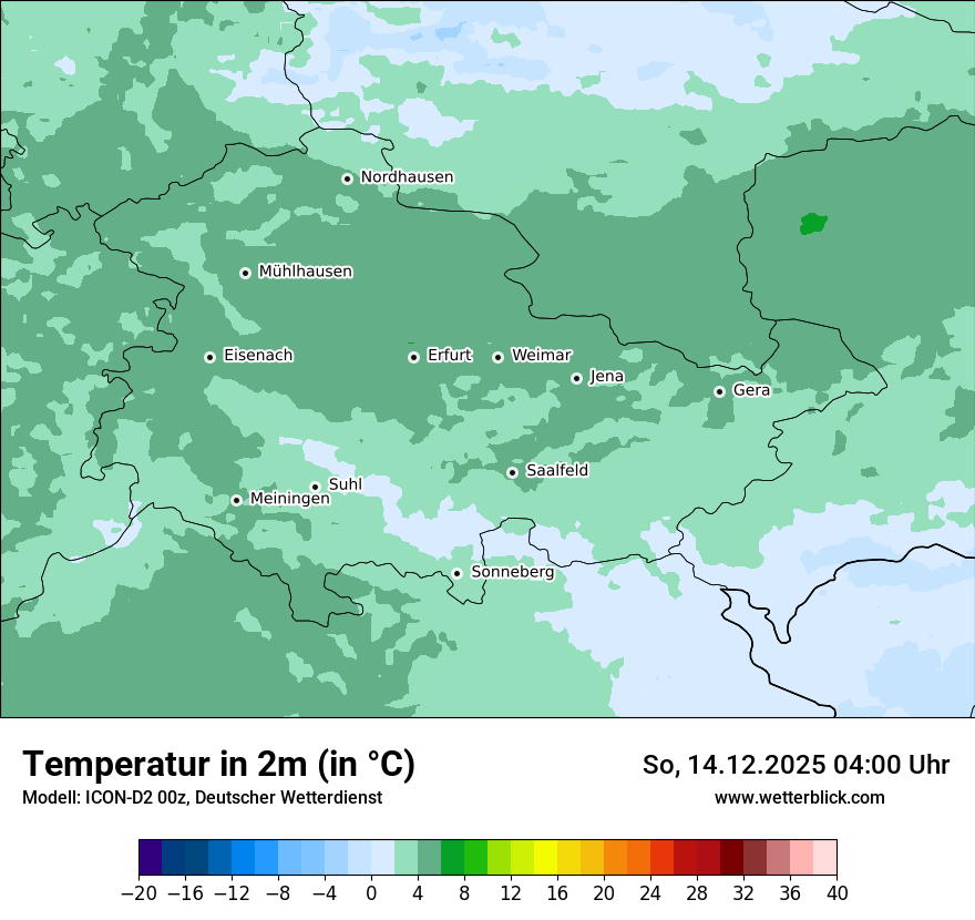 Modellkarten Temperatur