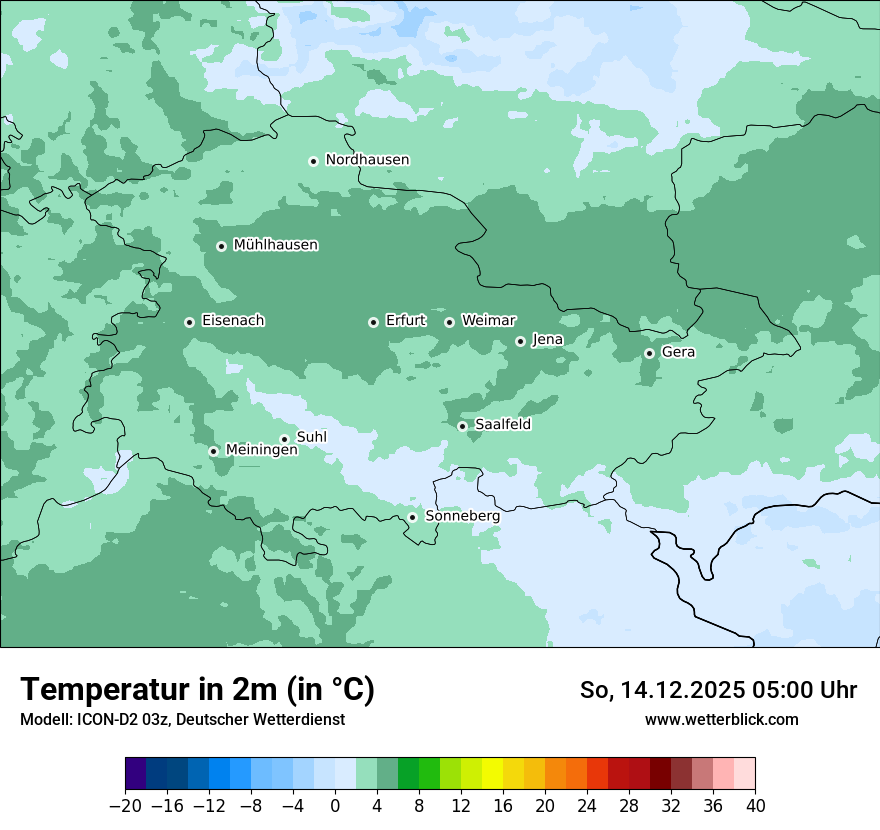Modellkarten Temperatur