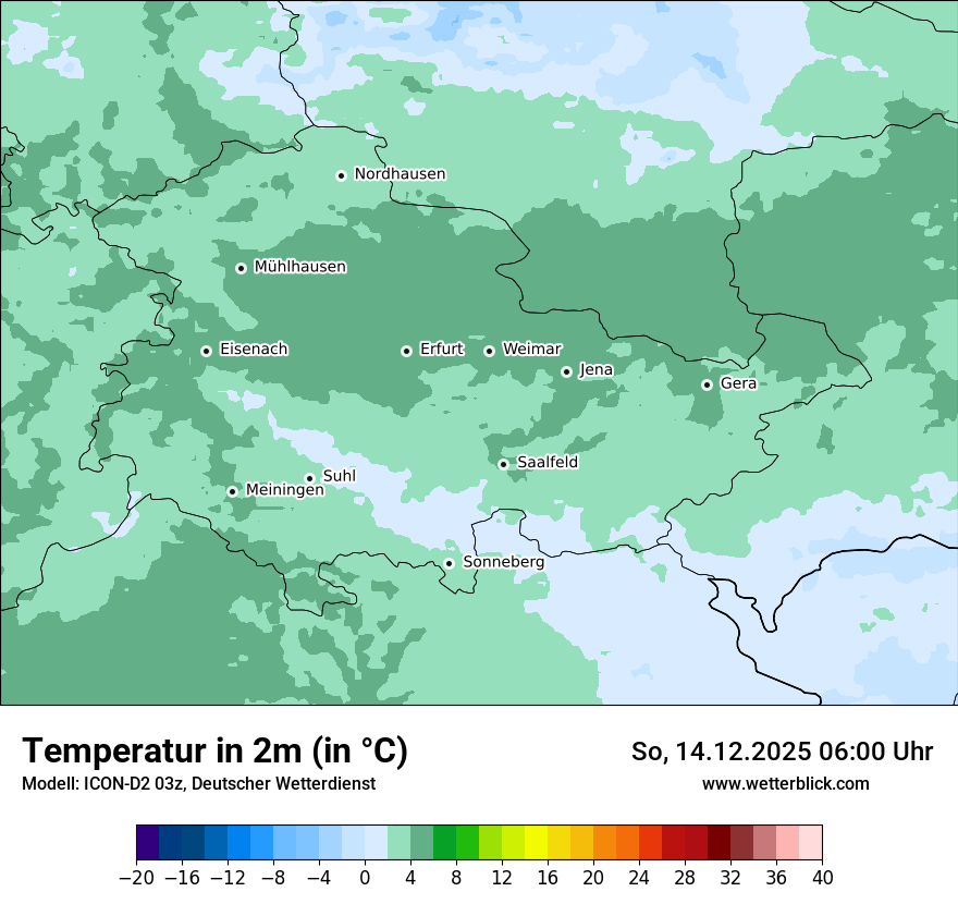 Modellkarten Temperatur