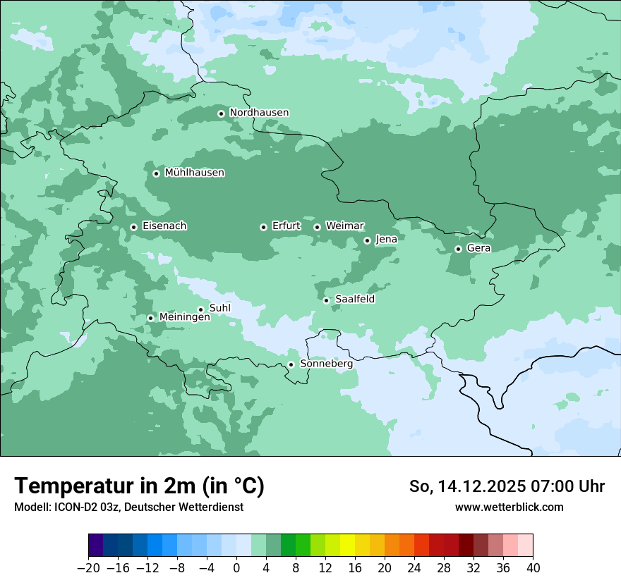 Modellkarten Temperatur