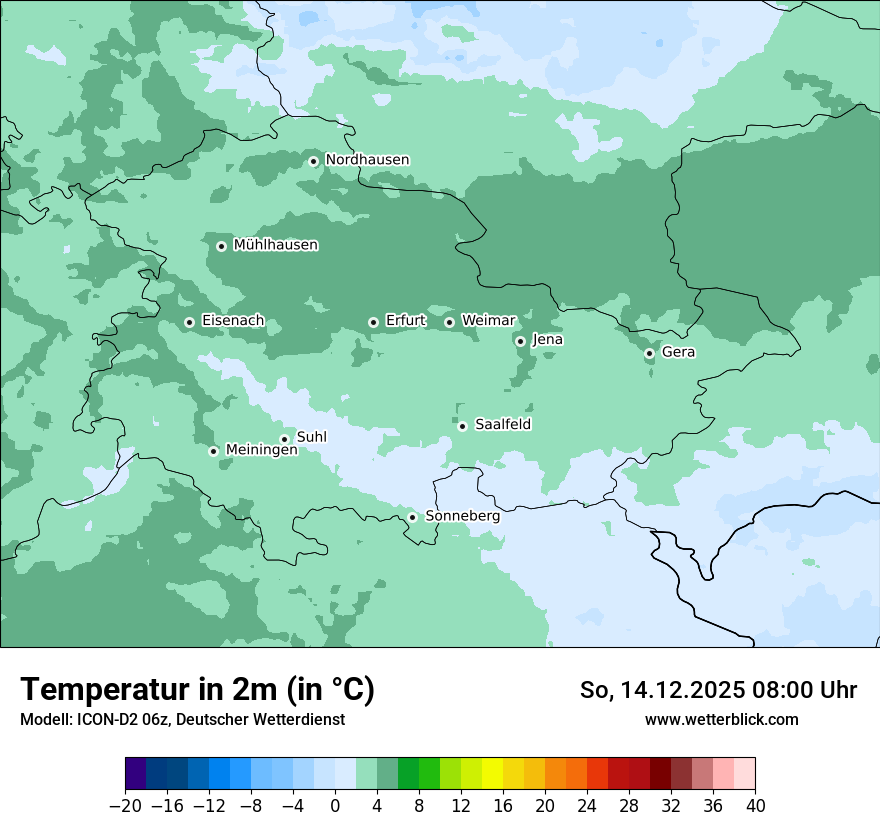 Modellkarten Temperatur