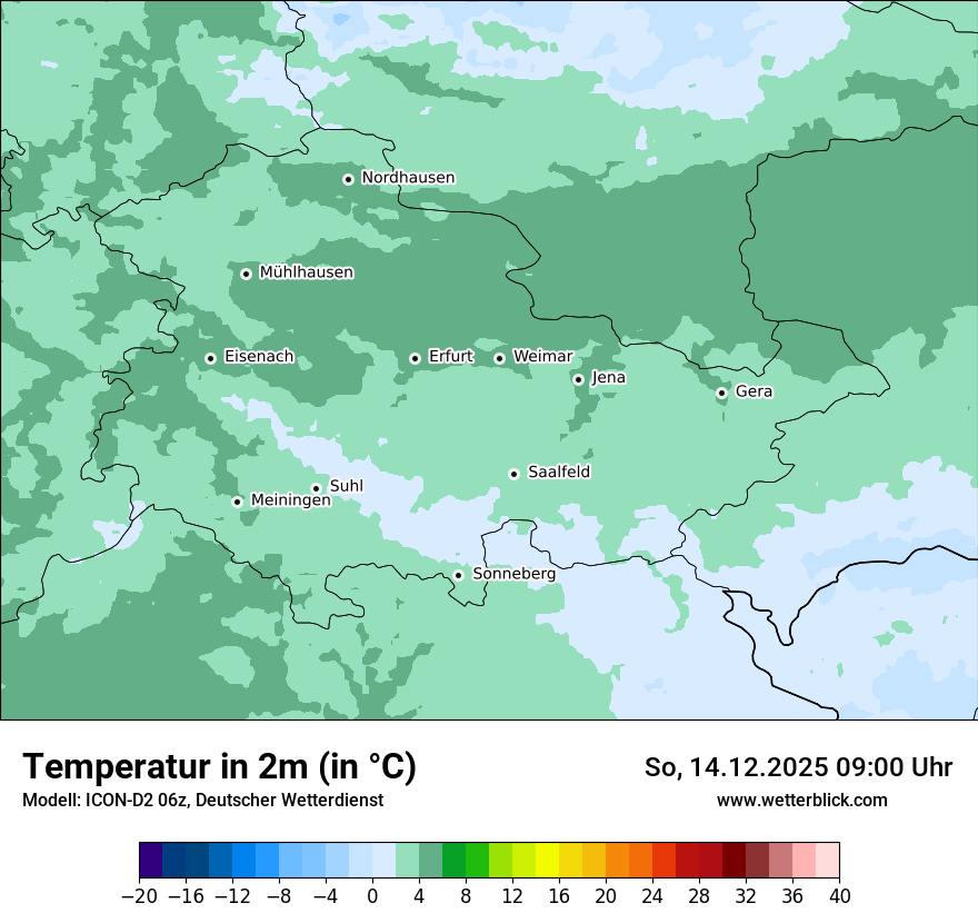 Modellkarten Temperatur