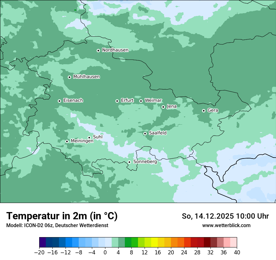 Modellkarten Temperatur