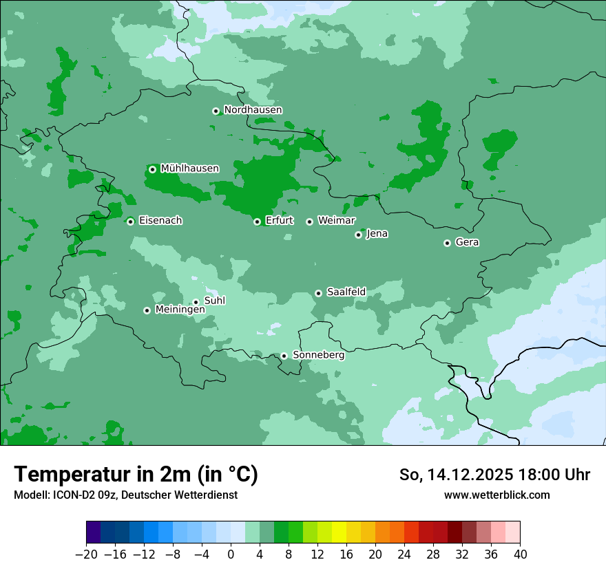 Modellkarten Temperatur