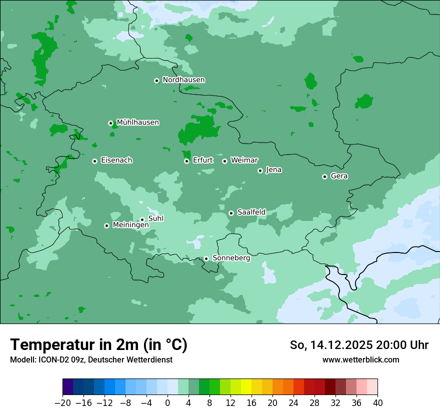 Modellkarten Temperatur