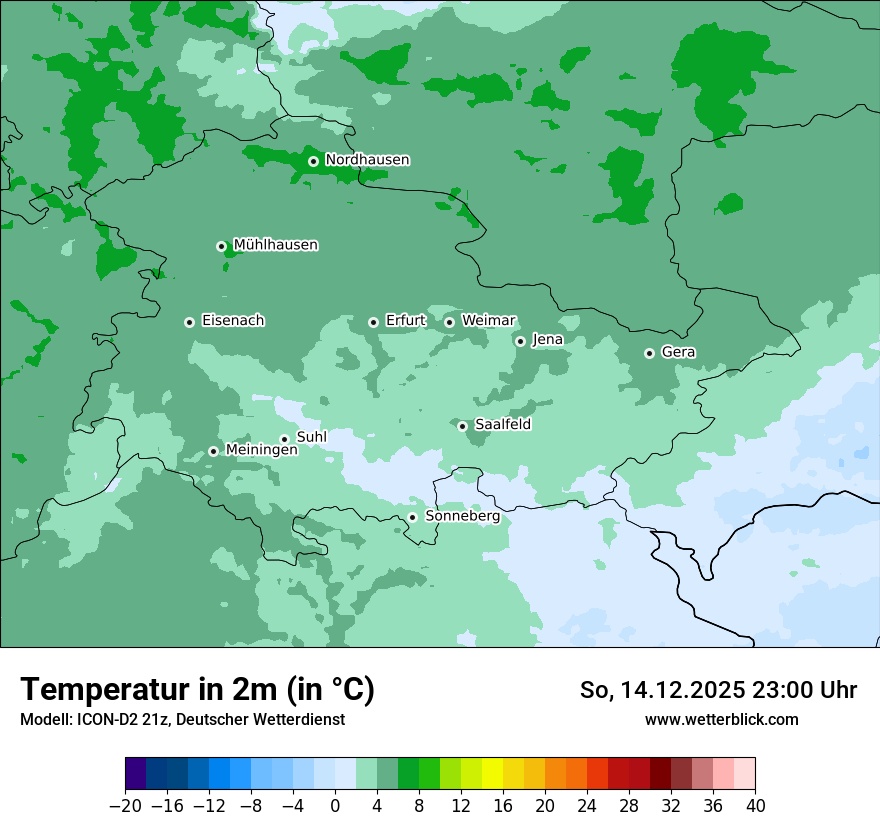 Modellkarten Temperatur