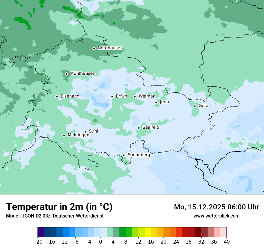 Modellkarten Temperatur