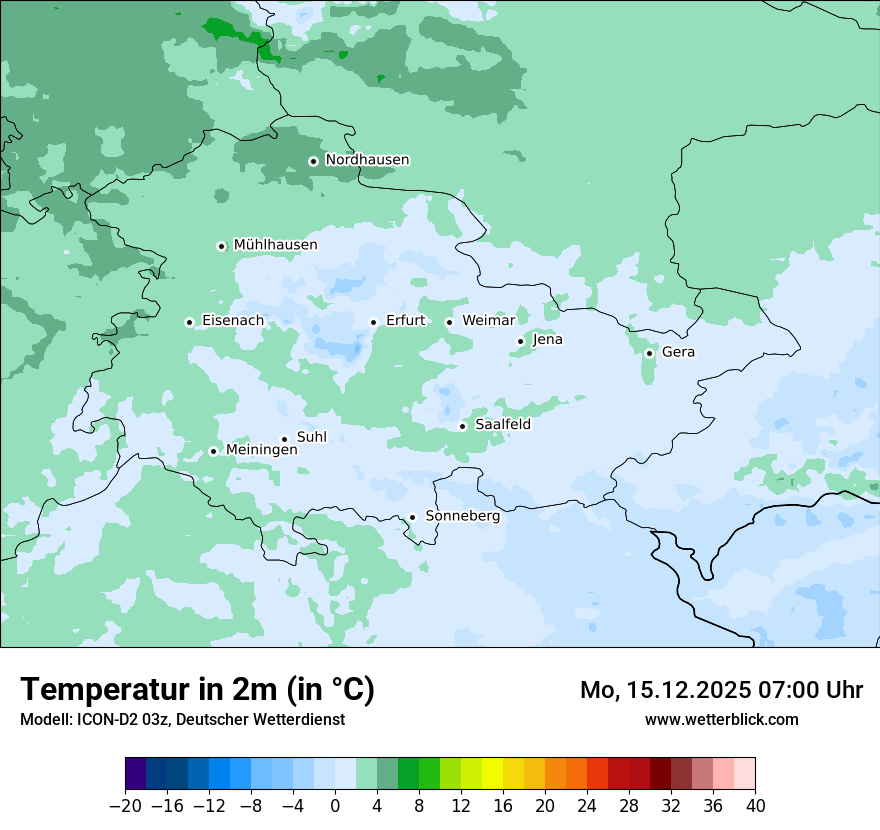 Modellkarten Temperatur