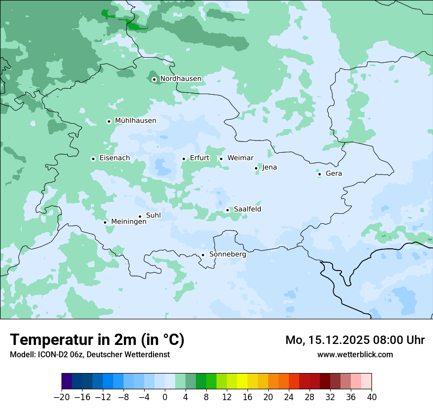 Modellkarten Temperatur