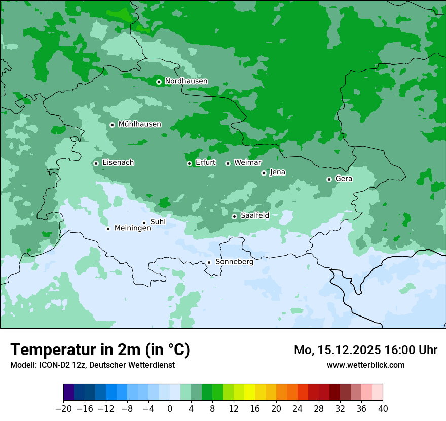 Modellkarten Temperatur
